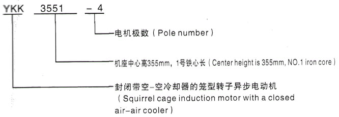 YKK系列(H355-1000)高压Y5006-4/1000KW三相异步电机西安泰富西玛电机型号说明